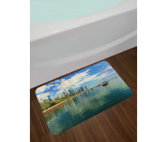 Lake Michigan Day Scenery Bath Mat