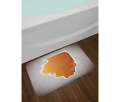 Simple State Map Bath Mat