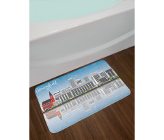 Modern Springfield Skyline Bath Mat