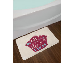 Sketchy Cherry Top Cupcake Bath Mat