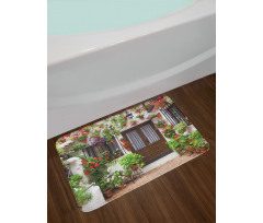 Bunch of Flowers Pots Bath Mat