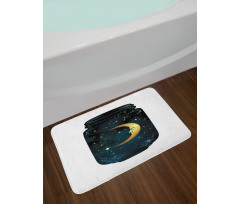 Crescent and Stars in Wish Jar Bath Mat