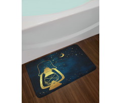 Magic Oil Lantern at Night Bath Mat