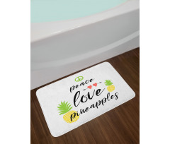 Peace Love Pineapples Bath Mat