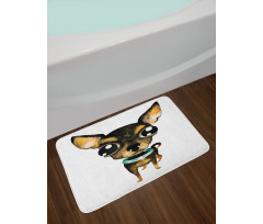 Gem Collar Big Eyed Dog Bath Mat