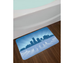 Retro Milwaukee Skyline Bath Mat