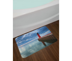 Dramatic Sky Lighthouse Bath Mat