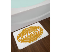 Food Themed Grunge Stamp Bath Mat