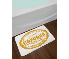 Gourmet Cheddar Rubber Stamp Bath Mat