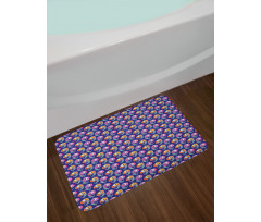 Flowers with Single Leaf Bath Mat