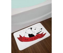 I Love My Rottie Doodle Bath Mat