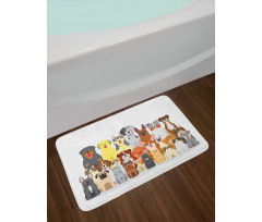 Animals Cartoon Bath Mat