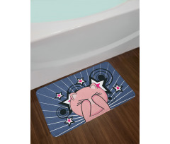 Piggie on Stars and Rays Bath Mat