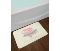 Love Who You Are with Ballerina Bath Mat