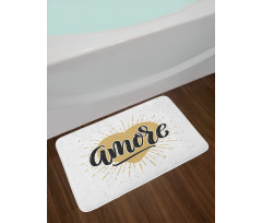 Calligraphy with Heart Bath Mat