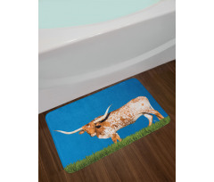 Female Cow and Open Sky Bath Mat