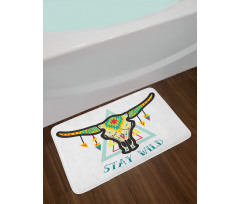 Bohemian Stay Wild Bull Bath Mat