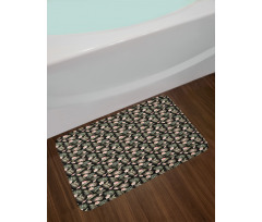 Tropical Flora on Exotic Leaf Bath Mat