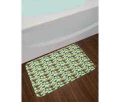 Exotic Foliage and Hibiscus Bath Mat