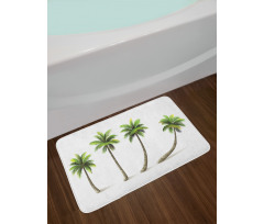 Different Sized Tropical Trees Bath Mat