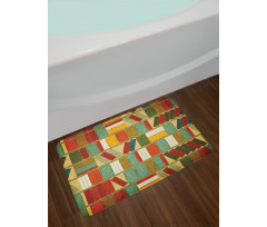 Vintage Library Painting Bath Mat