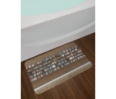 Interior Bookshelves Wall Bath Mat