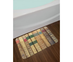 Macro Photo of Antique Novels Bath Mat