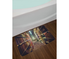 Abstract Library in Woods Bath Mat