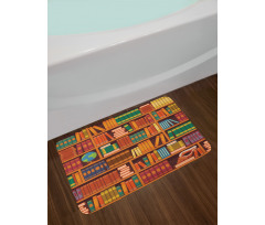 Academic Bookshelves Design Bath Mat