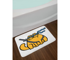 Hero Pet with Blindfold Bath Mat