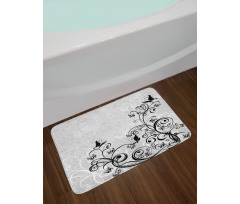 Floral and Grunge Bath Mat