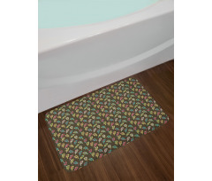 Colorful Dotted Popsicles Bath Mat