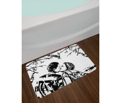 Young Couple in Love Print Bath Mat