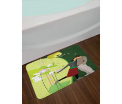 Abstract Love Composition Bath Mat