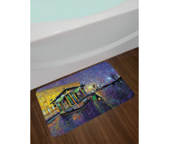 Kyiv City Night Art Bath Mat