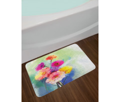 Gerbera Flowers Art Bath Mat