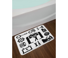 Car Repairing Bath Mat