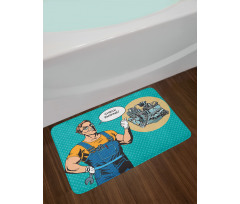 Pop Art Repairman Bath Mat