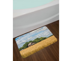 Cottage in a Wheat Field Bath Mat