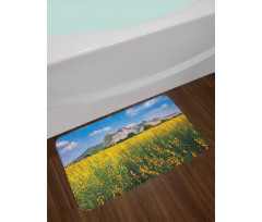 Sunhemp Flowers in a Meadow Bath Mat