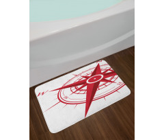 Angle Drawn Navigate Star Bath Mat