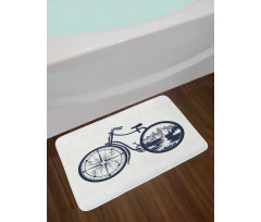 Compass and Landscape Wheels Bath Mat