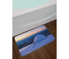 Huge Snowy Hut Bath Mat