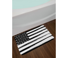 Grunge Monochrome USA Flag Bath Mat