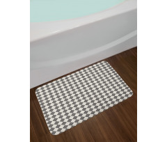 Rhombuses with Wavy Lines Bath Mat