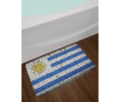 Flag Painted on Birck Wall Bath Mat