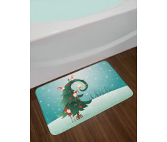 Christmas and Gnomes Bath Mat