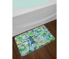 Theme of Brazil Cultural Bath Mat