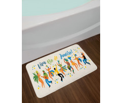 Viva Rio De Janeiro Words Bath Mat