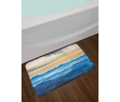 Blue Sea Cream Sky Bath Mat